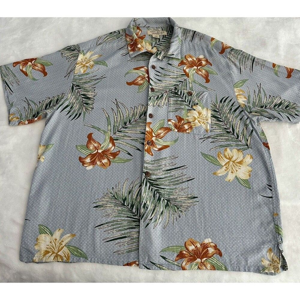 Island Republic Mens XXL Silknosic Button Down Hawaiian